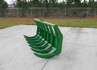 john deere tractor stacking root rake